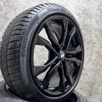 19 inch originele M velgen + winterbanden BMW X1 F48 X2 F39 style 715 M 8008616 zwart
