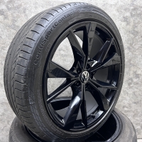 zwarte 20 inch originele Misano velgen + zomerbanden Volkswagen Tiguan 5NA601025AH