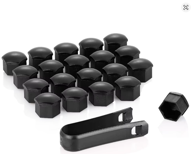 Universele wielbout afdekkapjes zwart 17 MM