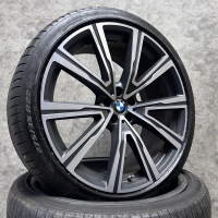 22 inch originele velgen + zomerbanden BMW X5 X6 G05 G06 746 8072000 8072001 set 2
