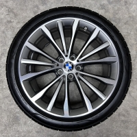 19 inch originele velgen + zomerbanden BMW 5 serie G30 G31 style 663 6873942 | 6874438