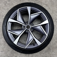 21 inch originele Vision Aero velgen + zomerbanden Skoda Enyaq RS 5LA601025AM | 5LA601025AK