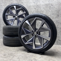 21 inch originele Vision Aero velgen + zomerbanden Skoda Enyaq RS 5LA601025AM | 5LA601025AK