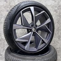 21 inch originele Vision Aero velgen + zomerbanden Skoda Enyaq RS 5LA601025AM | 5LA601025AK