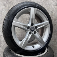 18 inch originele velgen + winterbanden Audi A4 B9 B8 80A601025BE set 2
