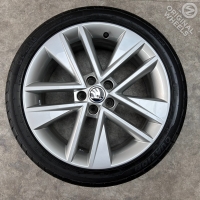 17 inch originele velgen + zomerbanden Skoda Fabia 6V0601025C