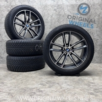 18 inch originele velgen + winterbanden BMW 5 serie G30 G31 style 662 8093405