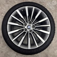 19 inch originele velgen + zomerbanden BMW 5 serie G30 G31 style 727 M 6884206 | 6884207