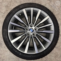 19 inch originele velgen + zomerbanden BMW 5 serie G30 G31 style 727 M 6884206 | 6884207