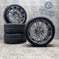 19 inch originele velgen + zomerbanden BMW 5 serie G30 G31 style 664 M 7856925 7855084