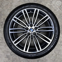 19 inch originele velgen + zomerbanden BMW 5 serie G30 G31 style 664 M 7856925 7855084
